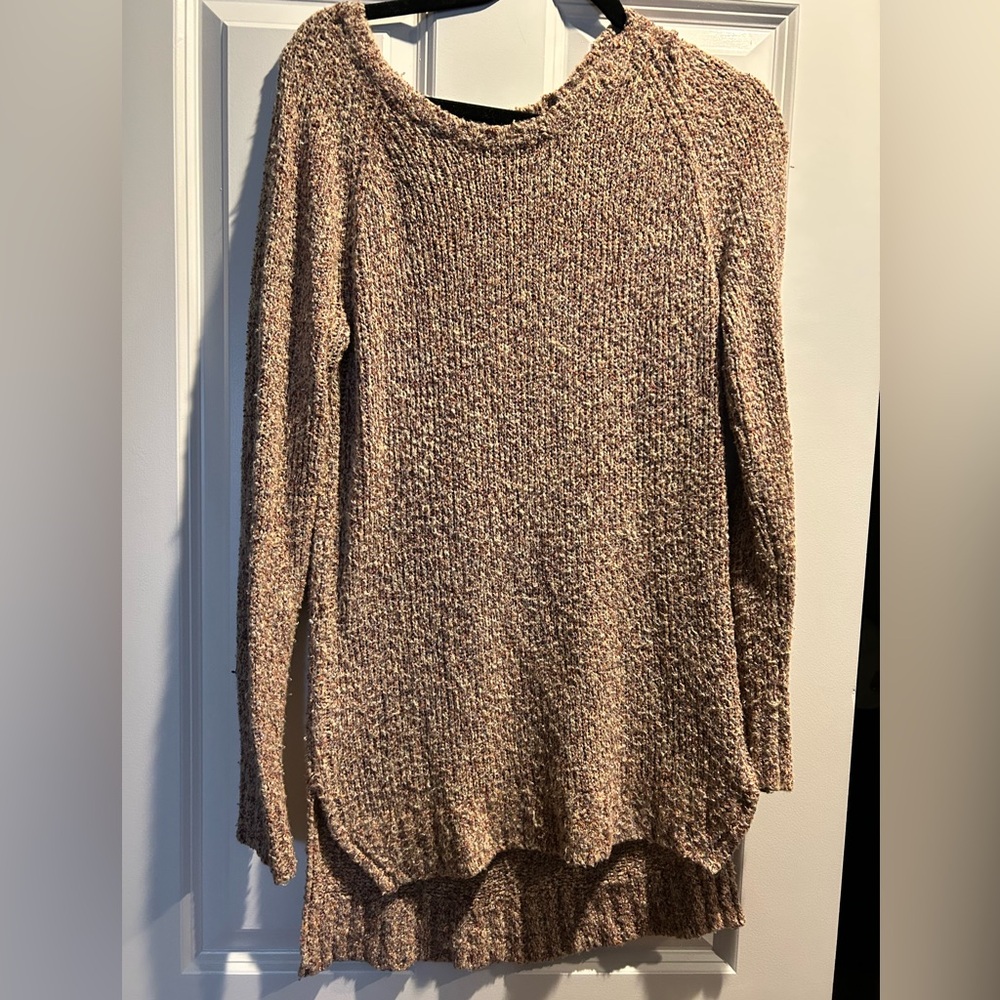 Ann Taylor Textured Knit Sweater in Cream and Brown May fit Sz M